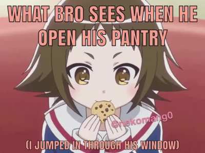 I ate all his snacks mwuhehe &amp;gt;:3