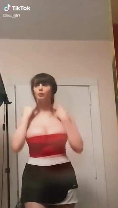 That top is hanging on by magic