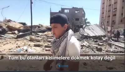 A Young Palestinian Boy Spits Bars On The Ruins Of His Neighborhood