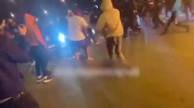 WCGW Lighting a fire in a street takeover