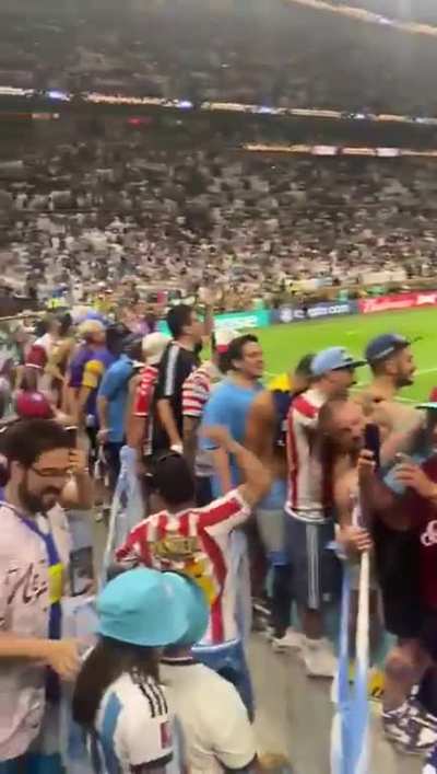 Argentinian fans celebrate the world cup victory