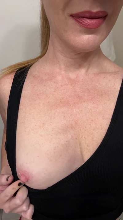 38 MILF and my nipples are still hard