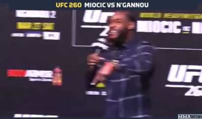 Aljamain Sterling just ended a UFC 260 Q&amp;amp;A in the most cringe way possible