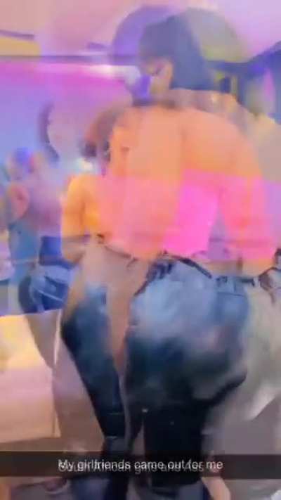 Over 100 inches of ass between them
