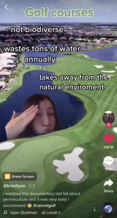 I didn&rsquo;t know golf courses need that much water to maintain themselves