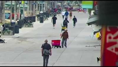 "And now you're going to die" (taken from the Venice Beach livestream)