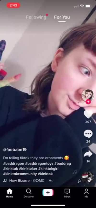 nothing like posting your dildos on tik tok