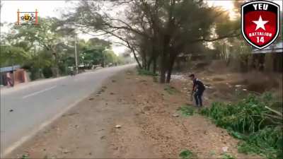 Shwebo District No. 14 Battalion, Ye-U PDF fire 40mm grenades at Myanmar Army and Police Checkpoint in Ye-U, Sagaing Region. 3-4 Dead or Wounded (Today)