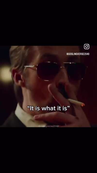 It is what it is. I&rsquo;ve finally reached my Gosling final form.