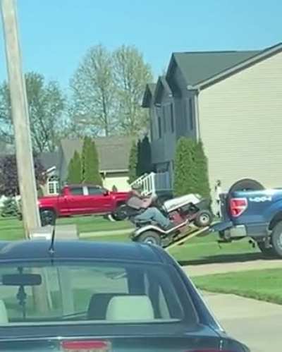 Loading a tractor