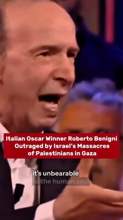 Italian actor &amp;amp; Oscar winner Roberto Benigni outraged by Israel&rsquo;s genocide in Gaza
