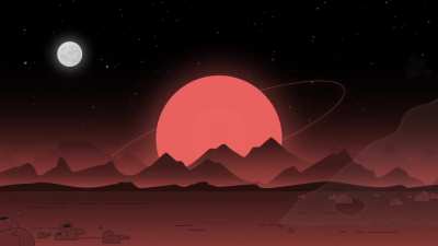 little sci fi scene I made in AfterEffects and Illustrator [OC]