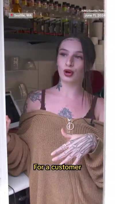 "Women are allowed to respond when there is danger in ways other than crying," says the Seattle barista who shattered a customer's windshield with a hammer after he threw coffee at her.