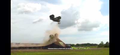 No big deal. Just a dude in a monster truck doing a double backflip attempt. (He&rsquo;s alive and walked away)
