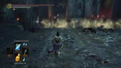 This one's for my health bar, you filthy animals. (A Sorcerer's vengeance on the Jailers.)