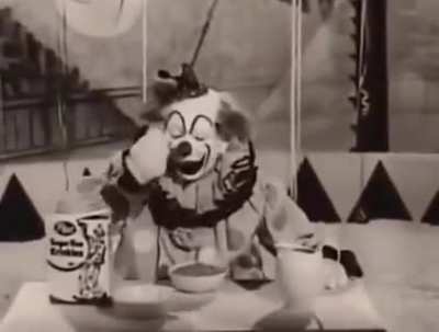Krinkles the Clown cereal commercial, 1960s