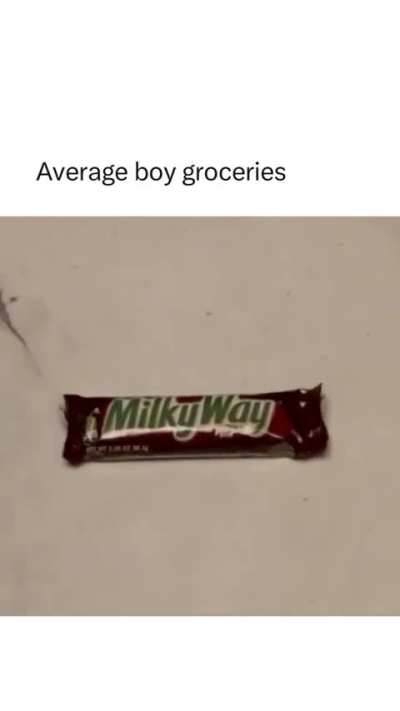 Average boy groceries be like: