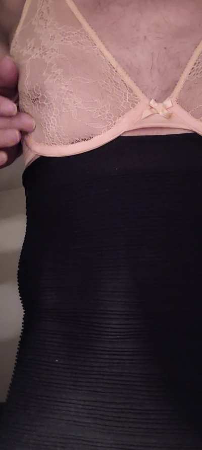 Pink see-through bra for my cute little TITIES 😎Amateur GIF by swallowcum2