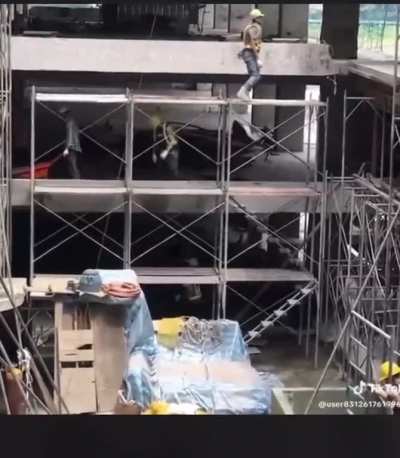 Construction worker should always put on some protection