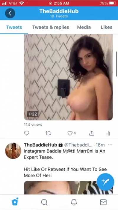 Instagram Baddie M@tti Marr0ni Loves Playing In The Shower! Twitter:@thebaddiehub