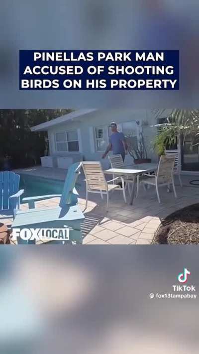 Florida Pinellas man shots/kills  blue heron and ducks