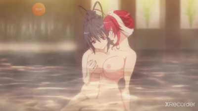 HS DxD Akeno fondles Rias