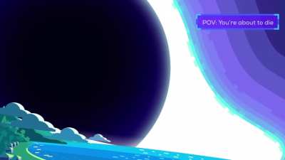 full clip of "POV: You're about to die."