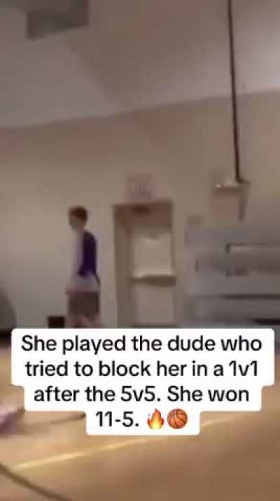 She fried him 🏀