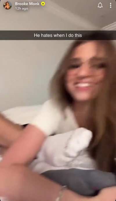 Brooke Monk tickling feet