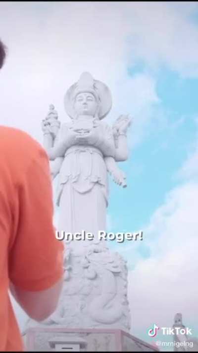 Uncle Roger prays to god