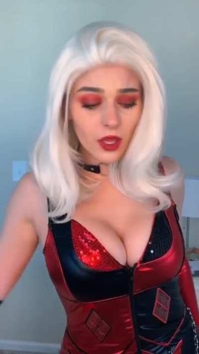 Taya Miller (tayamillerr) as Harley Quinn, transition change. I love seeing her get into the different characters in her videos on TikTok.