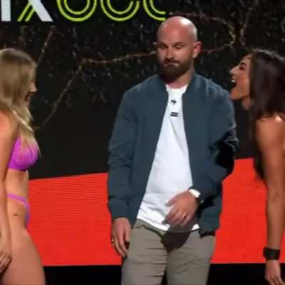 Rare kiss during a face off. Amber O&rsquo;Donnell and Whitney Johns.