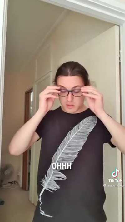 He lost his glasses