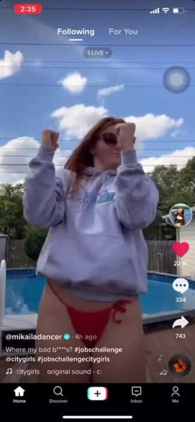 Teen in a thong