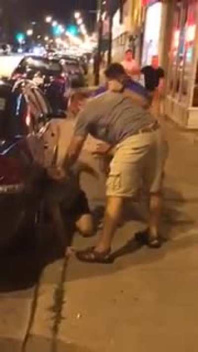 Power duo comes out to help a guy being mugged
