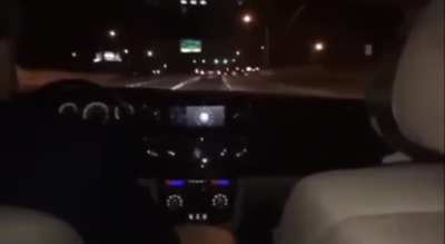 Donald Trump driving with his son Baron while listening to Taylor Swift 
