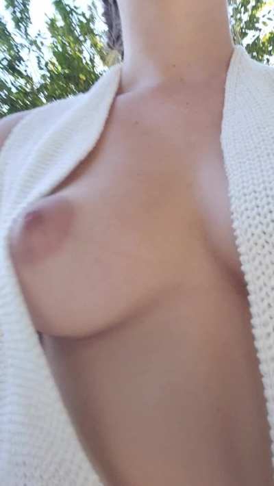 My nipple just wanted to say hello [GIF]