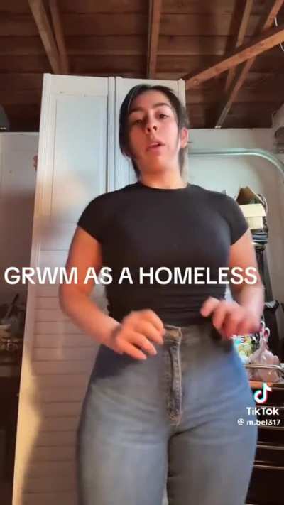 Beautiful TikToker doesn&rsquo;t care her jeans are ripped and show her panties and big butt