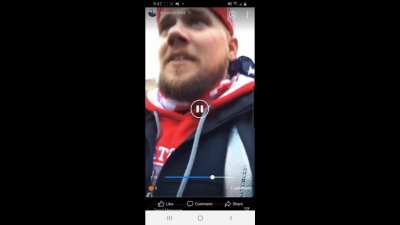 Trump supporter sobs while praising Trump, marches on DC while saying "next time we will drag them out", and then goes on a racist rant.