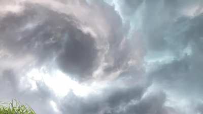 A rare view of a tornado forming while being underneath it!