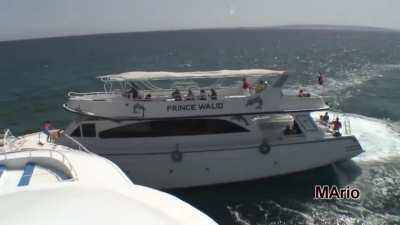 Two boats collide in the Red Sea