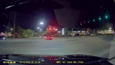 Driver wouldn&rsquo;t turn in a left turn only lane and this happened.. Just set up my dashcam a few days ago hence the overreaction. Please excuse my intoxicated mother