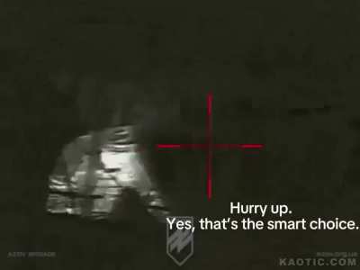 Russians surrender to sniper with thermal scope