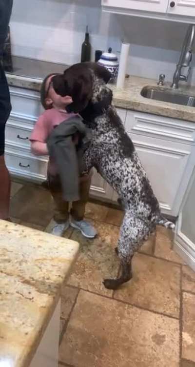My friend and my other friend&rsquo;s dog.