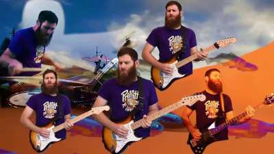 JAMMIN to Sand&amp;gt;First Tube&amp;gt;Tweezer on drums, guitar, &amp;amp; bass! 🥁🎸🎸🎶 🐠 Please enjoy, much love 😎 🎵🔊 @AdamMoskowitzMusic on IG