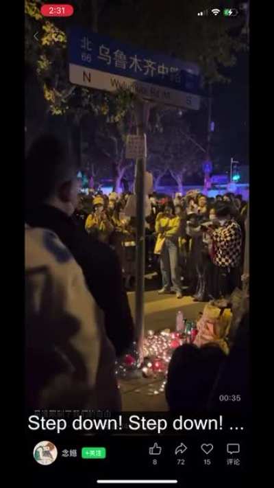 Citizens chant 