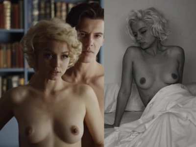 Ana de Armas best scenes from 'Blonde' split screen