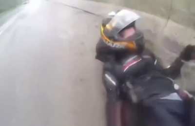 Biker saved his girlfriend during accident