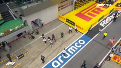 Mercedes practicing social distancing from Lewis Hamilton