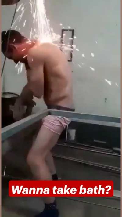 Metal shower.